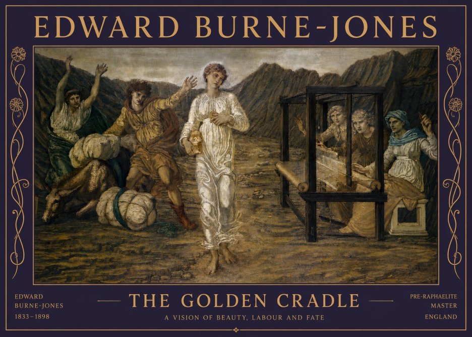 Edward Burne-Jones The Golden Cradle No3 - Póster