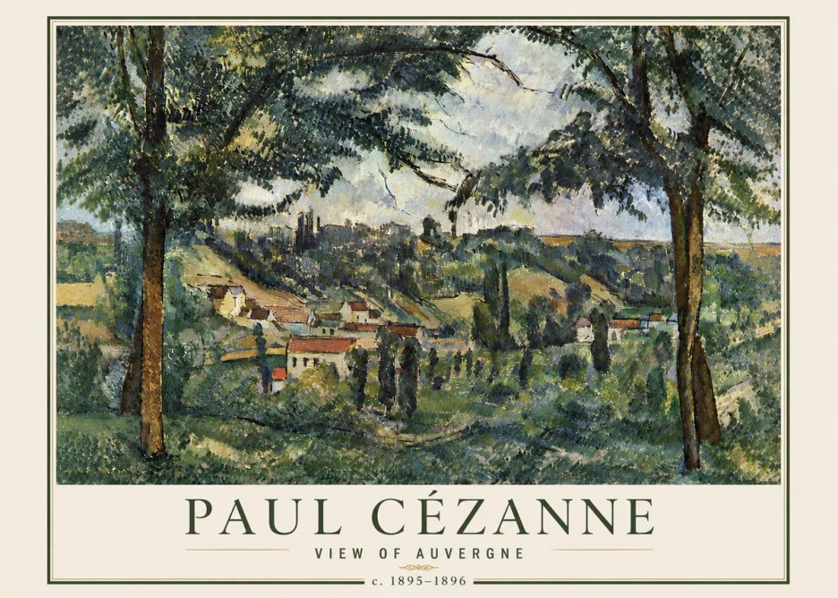 Paul Cézanne View of Auvergne No6 - Póster