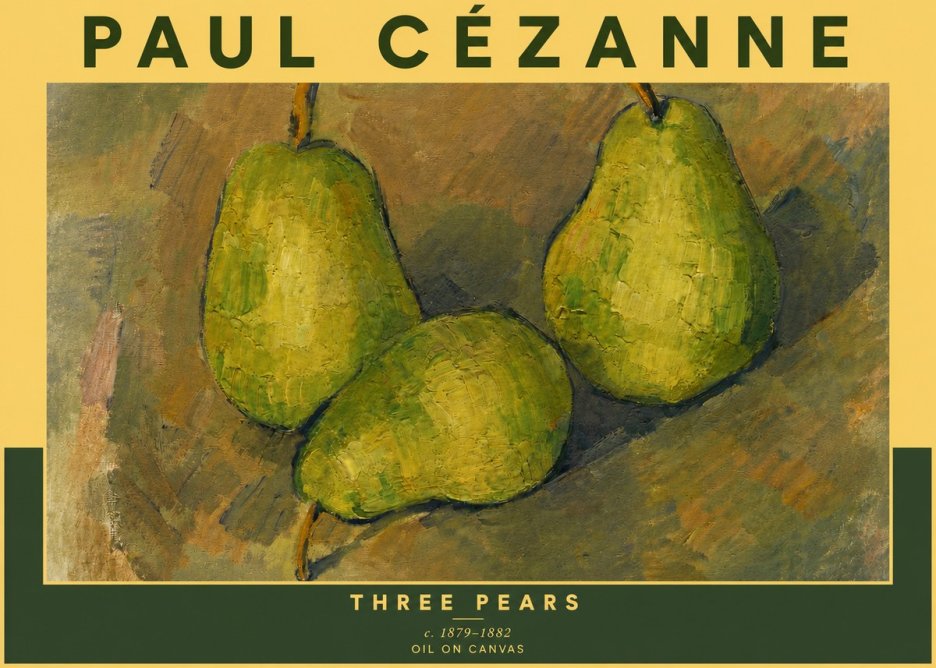 Paul Cézanne Three Pears No4 - Póster