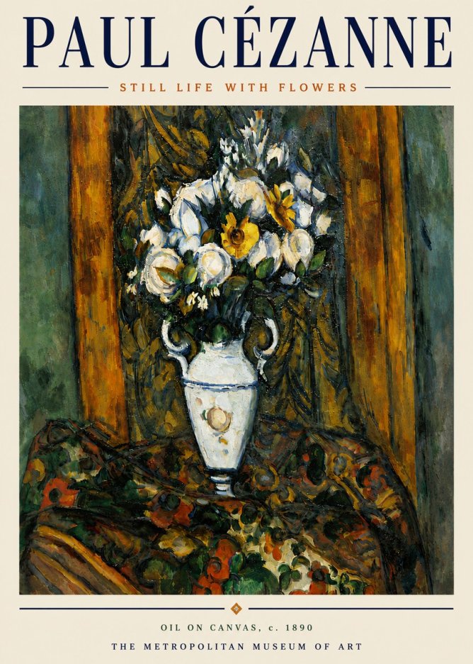 Paul Cézanne Still Life with Flowers No5 - Póster