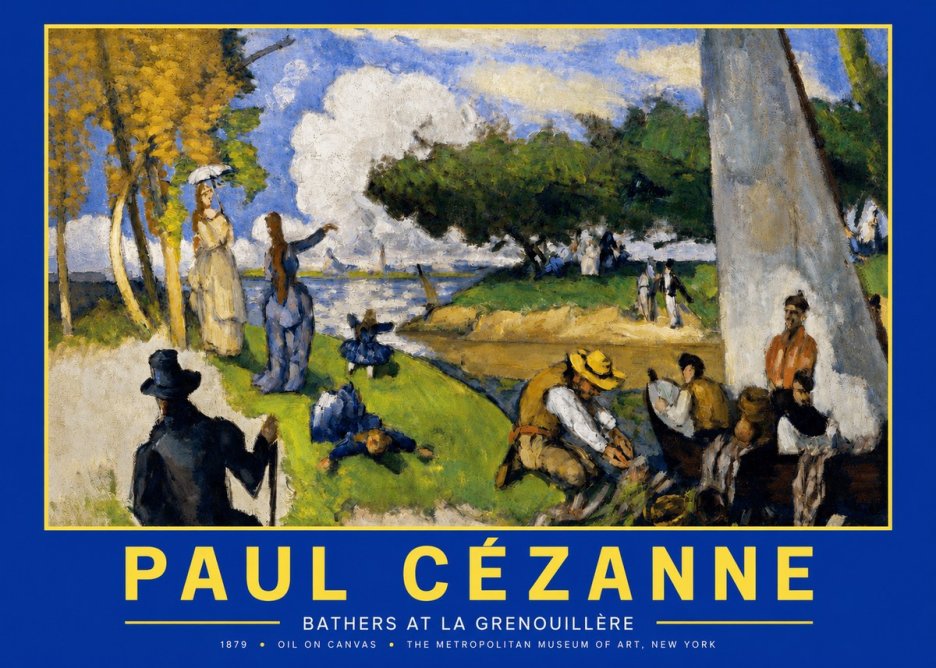 Paul Cézanne Bathers at La Grenouillère No2 - Póster