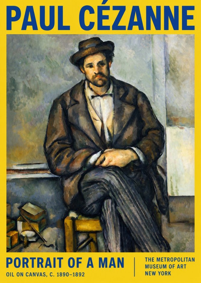 Paul Cézanne Portrait of a Man III No2 - Póster