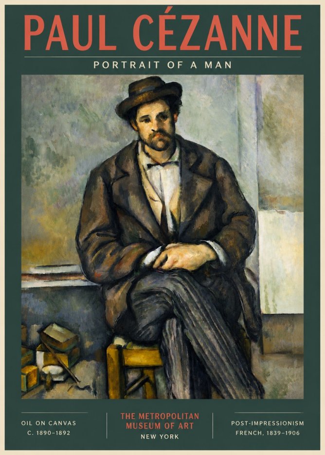 Paul Cézanne Portrait of a Man III No3 - Póster