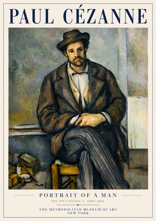 Paul Cézanne Portrait of a Man III No5 - Póster