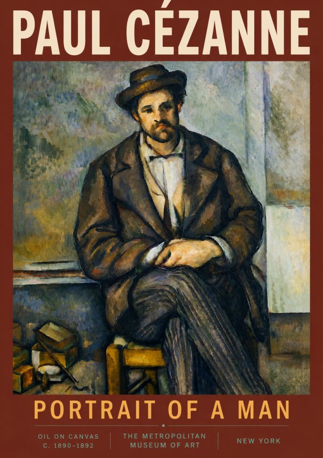 Paul Cézanne Portrait of a Man III No6 - Póster
