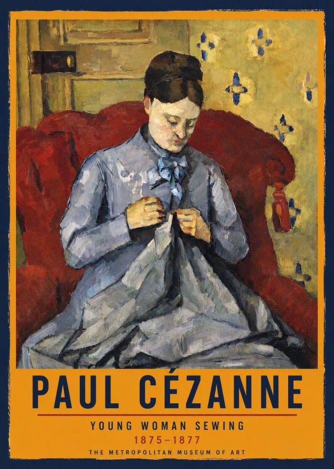 Paul Cézanne Young Woman Sewing No5 - Póster