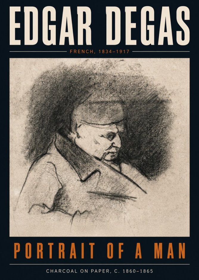 Edgar Degas Portrait of a Man No3 - Póster