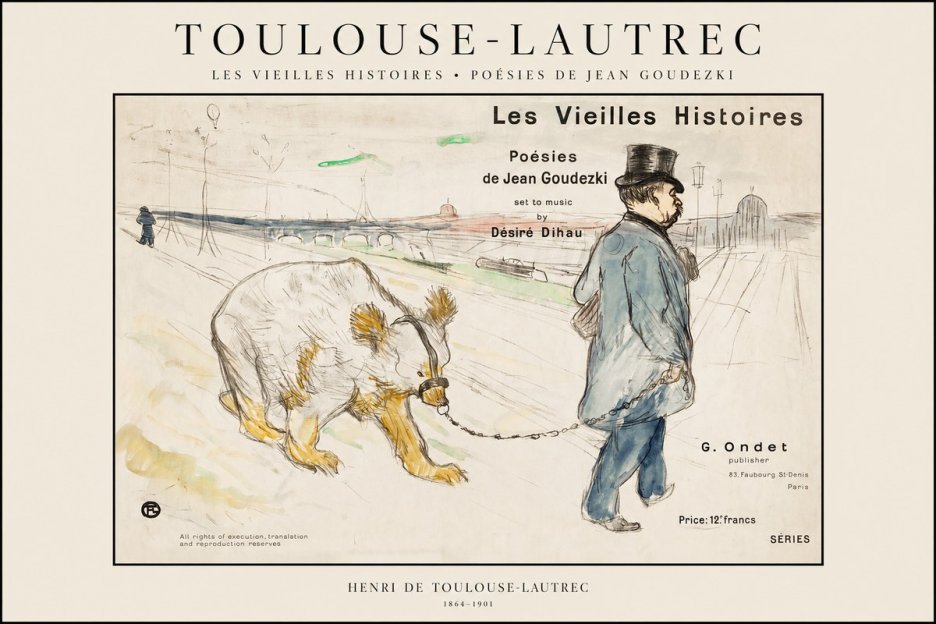 Toulouse-Lautrec Les Vieilles Histoires II No1 - Póster