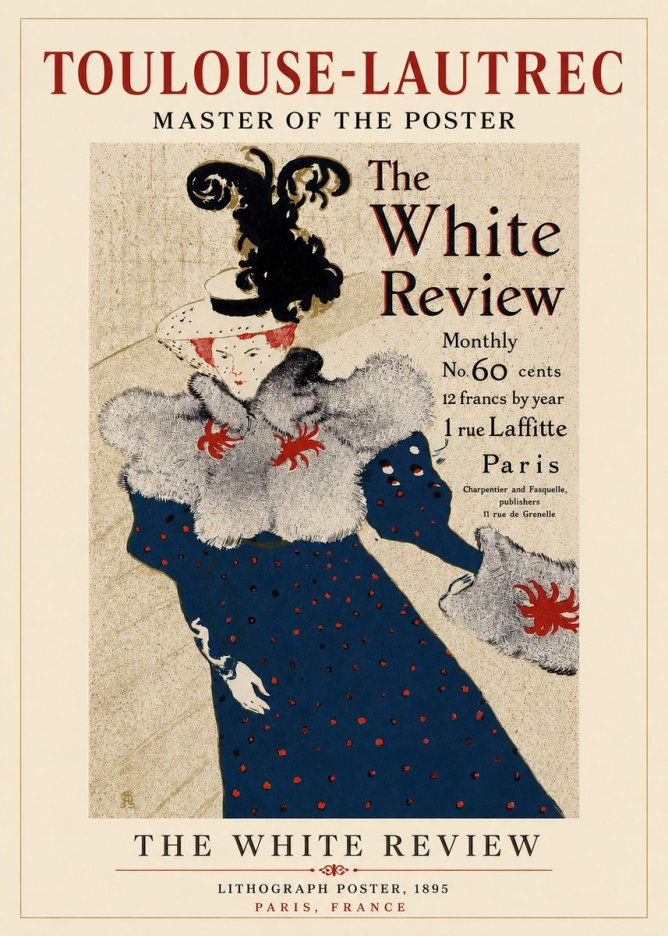 Toulouse-Lautrec The White Review No3 - Póster