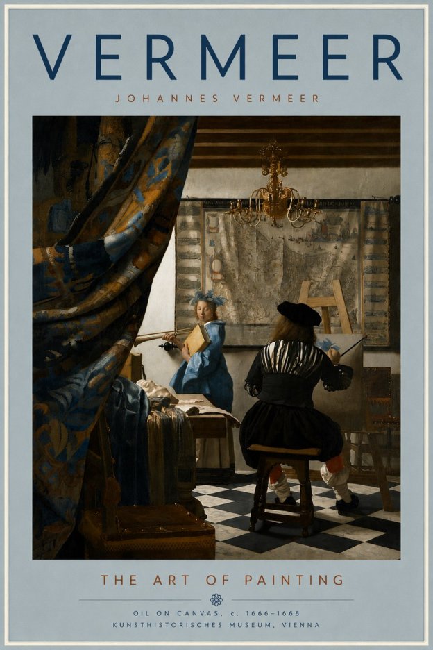 Vermeer The Art of Painting No5 - Póster