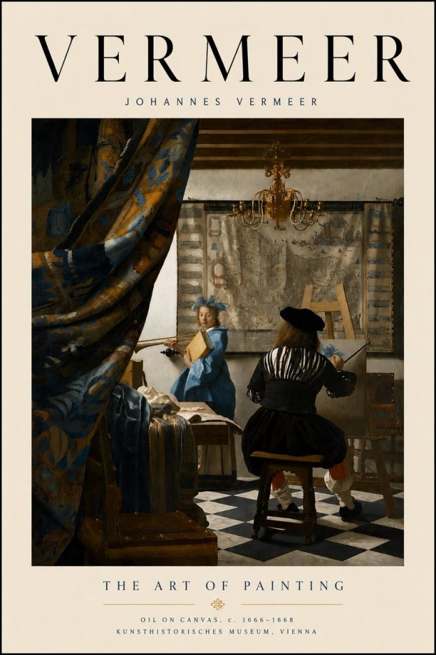 Vermeer The Art of Painting No6 - Póster