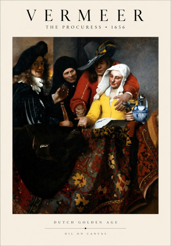 Vermeer The Procuress No3 - Póster