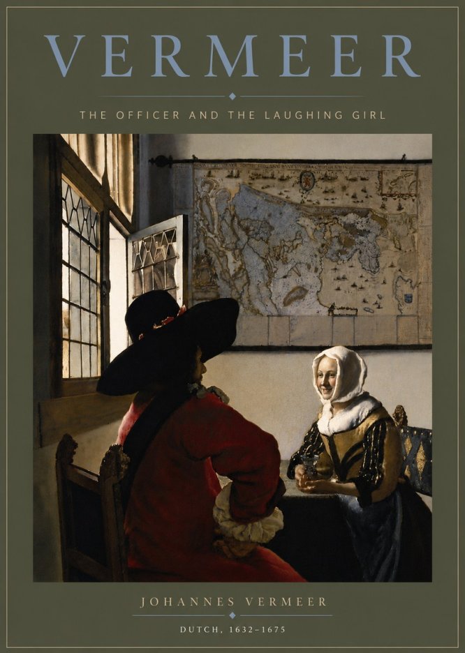 Vermeer The Officer and the Laughing Girl No6 - Póster