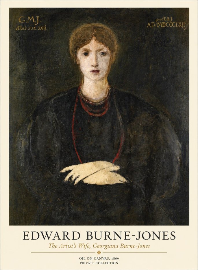 Edward Burne-Jones The Artist's Wife, Georgiana Burne-jones No1 - Póster