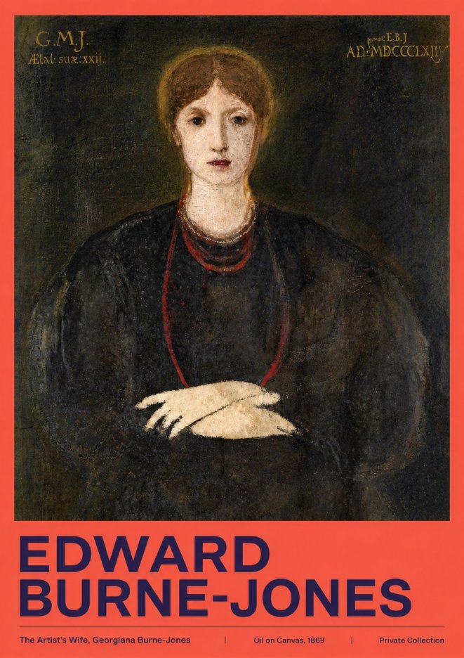 Edward Burne-Jones The Artist's Wife, Georgiana Burne-jones No2 - Póster