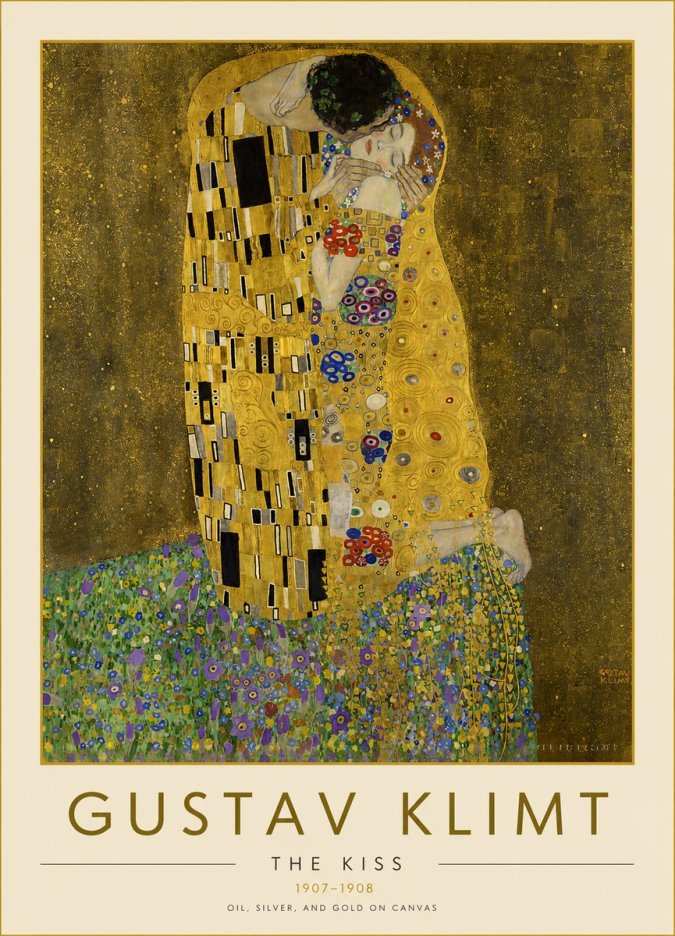 Klimt The Kiss No2 - Póster