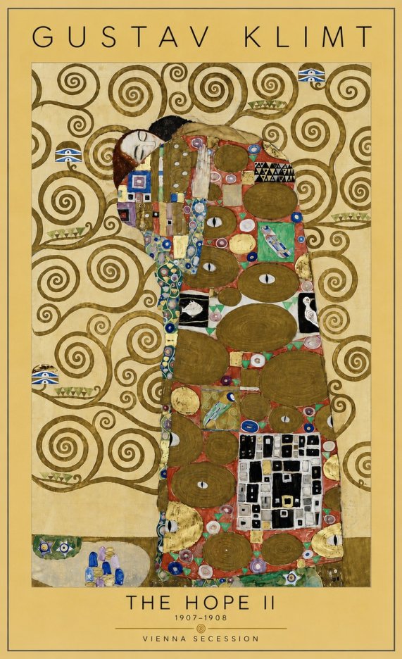 Klimt The Hope Ii No5 - Póster