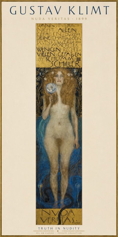 Klimt Nuda Veritas No3 - Póster