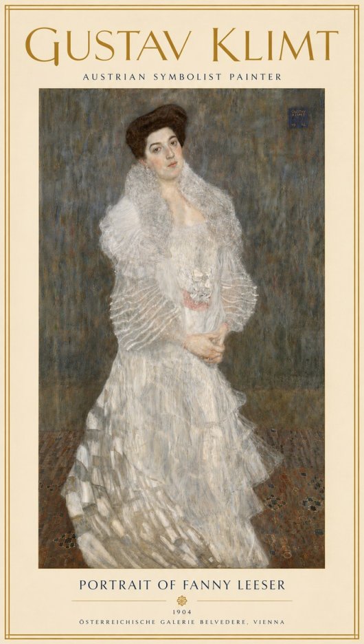 Klimt Portrait of Fanny Leeser No4 - Póster