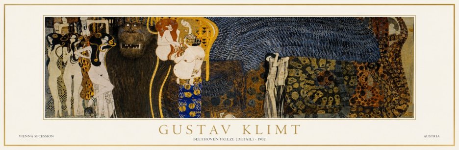Klimt Beethoven Frieze (Detail) No1 - Póster