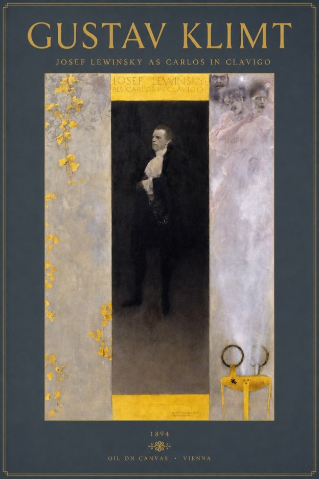 Klimt Josef Lewinsky as Carlos in Clavigo No2 - Póster