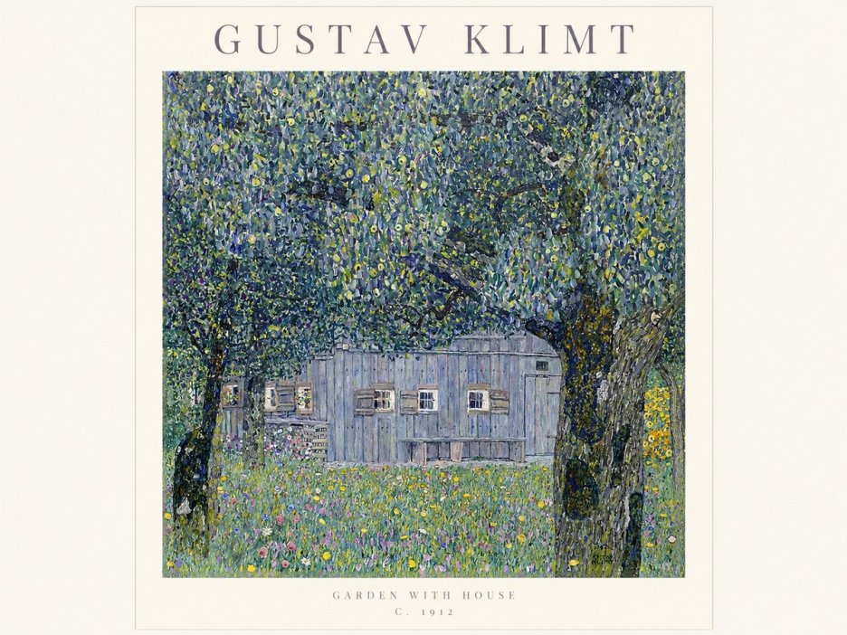 Klimt Garden with House No1 - Póster