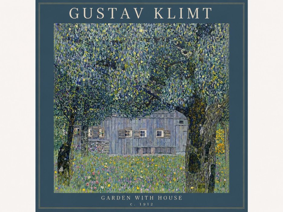 Klimt Garden with House No2 - Póster