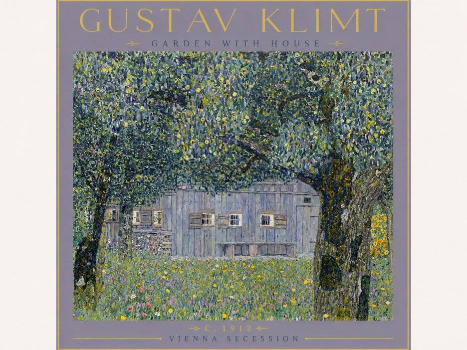 Klimt Garden with House No4 - Póster