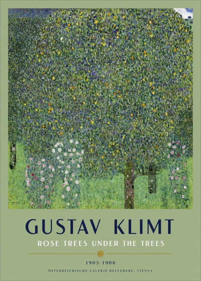 Klimt Rose Trees Under the Trees No2 - Póster