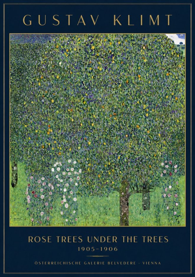 Klimt Rose Trees Under the Trees No3 - Póster