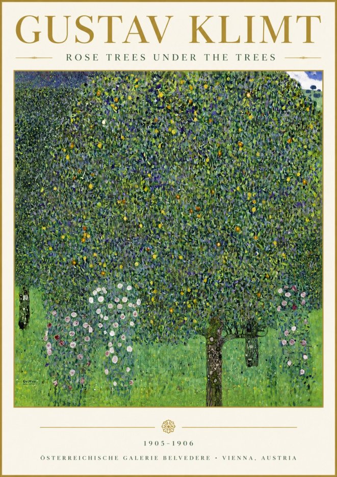 Klimt Rose Trees Under the Trees No5 - Póster
