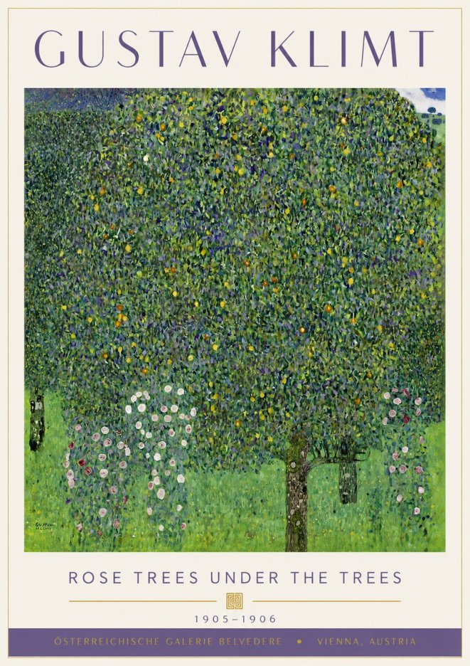 Klimt Rose Trees Under the Trees No6 - Póster