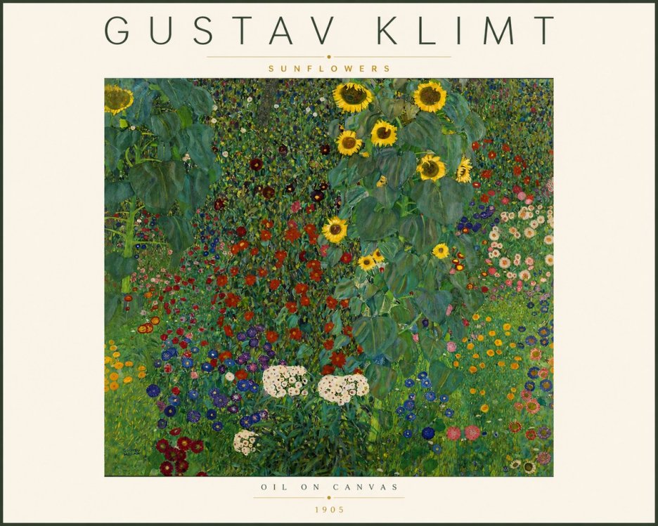 Klimt Sunflowers No4 - Póster