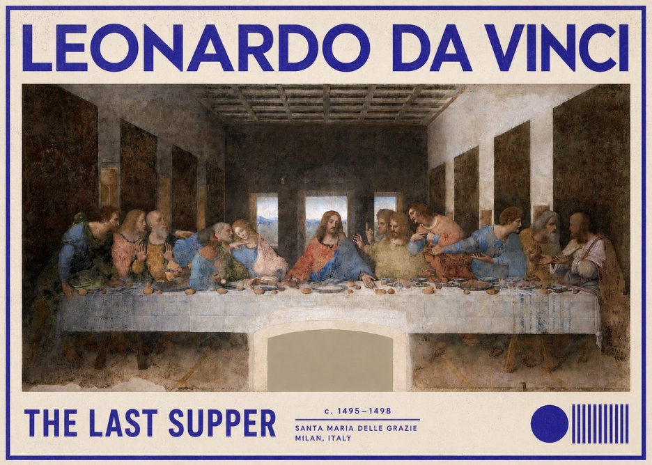 Leonardo da Vinci The Last Supper No2 - Póster