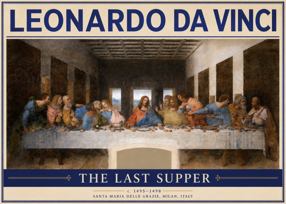 Leonardo da Vinci The Last Supper No4 - Póster