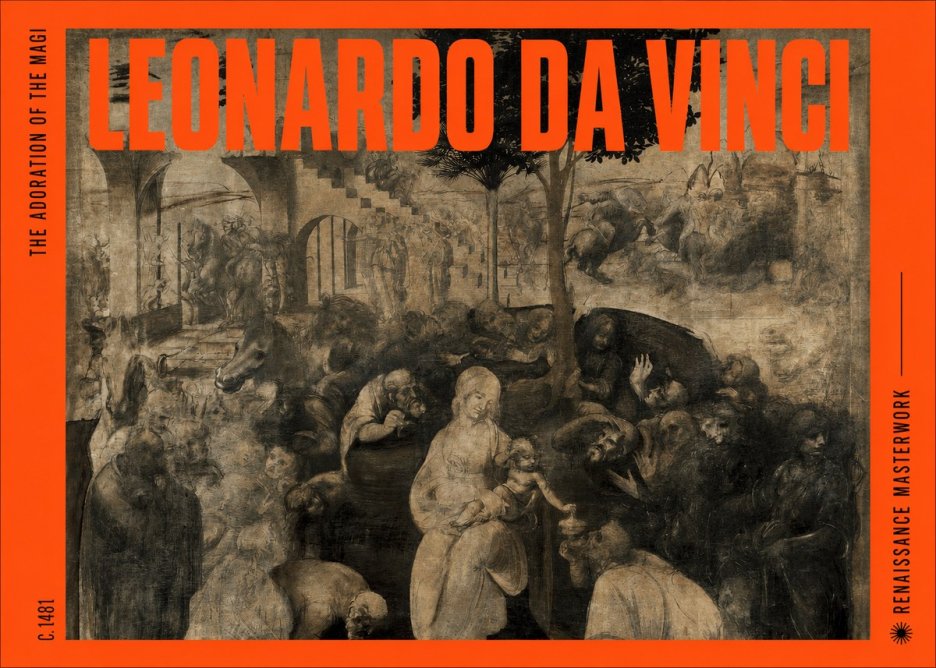 Leonardo da Vinci The Adoration of the Magi No4 - Póster