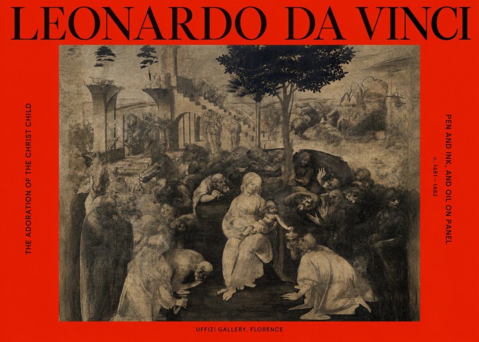 Leonardo da Vinci The Adoration of the Magi No6 - Póster
