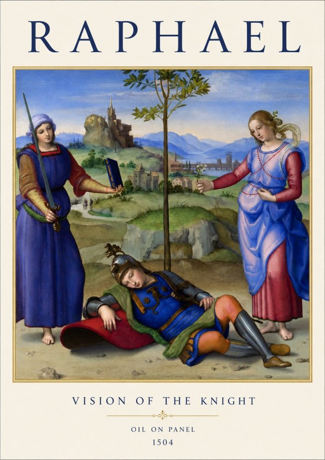 Raphael Vision of the Knight No1 - Póster