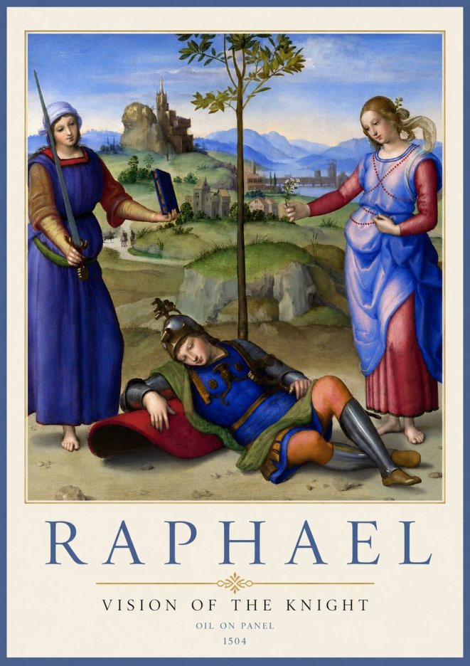 Raphael Vision of the Knight No2 - Póster