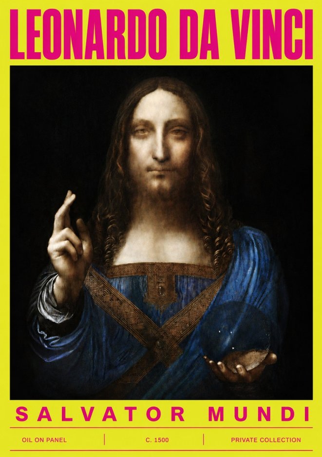 Leonardo da Vinci Salvator Mundi No5 - Póster