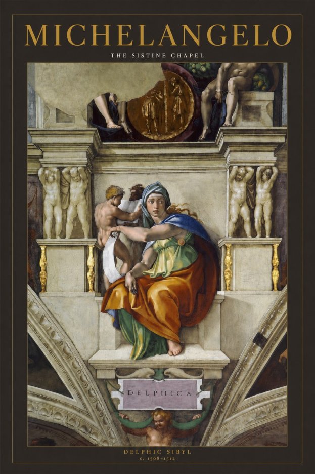 Michelangelo Delphic Sibyl No2 - Póster