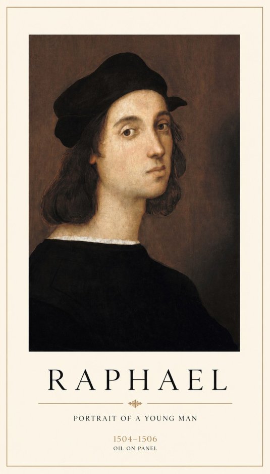 Raphael Portrait of a Young Man No1 - Póster