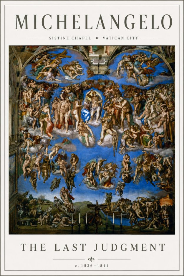 Michelangelo The Last Judgment No6 - Póster