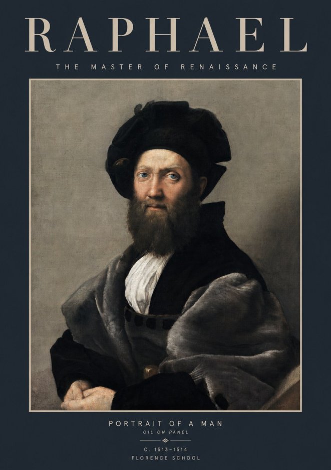 Raphael Portrait of a Man No2 - Póster