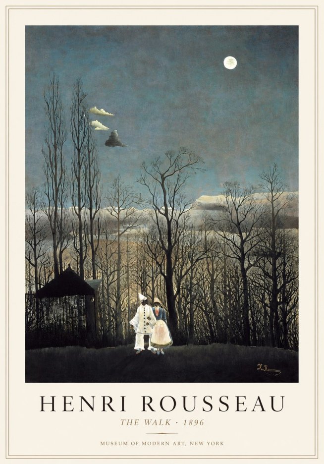 Rousseau The Walkers at Evening No2 - Póster