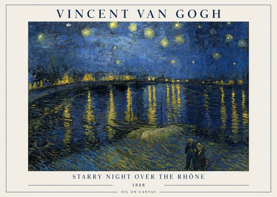 Van Gogh Starry Night over the Rhône No1 - Póster