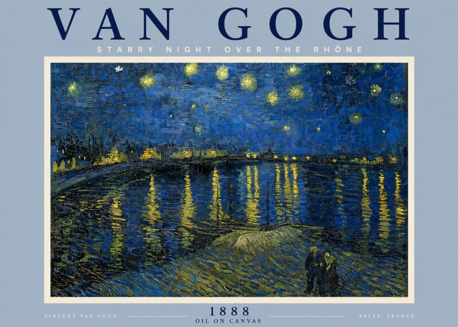 Van Gogh Starry Night over the Rhône No5 - Póster