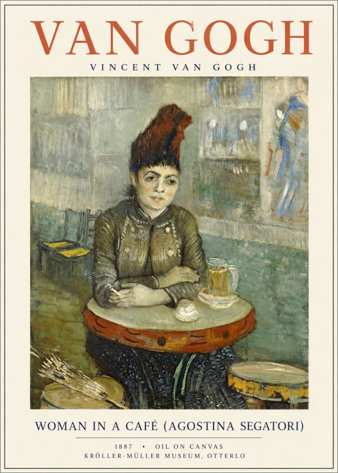 Van Gogh Woman in a Café (Agostina Segatori) No3 - Póster