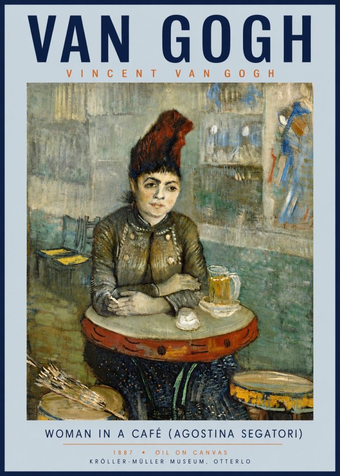 Van Gogh Woman in a Café (Agostina Segatori) No4 - Póster