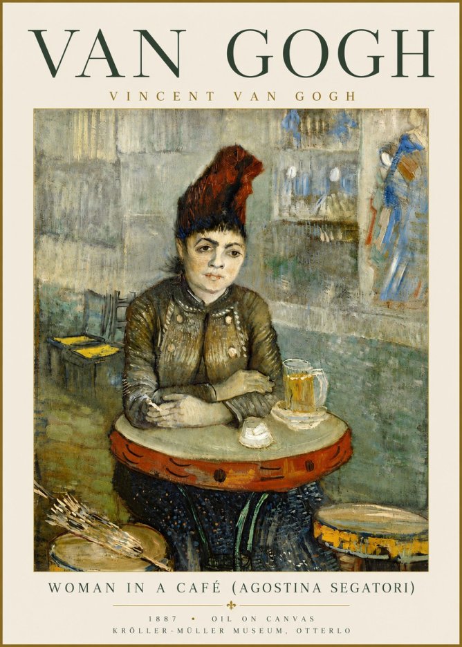 Van Gogh Woman in a Café (Agostina Segatori) No5 - Póster